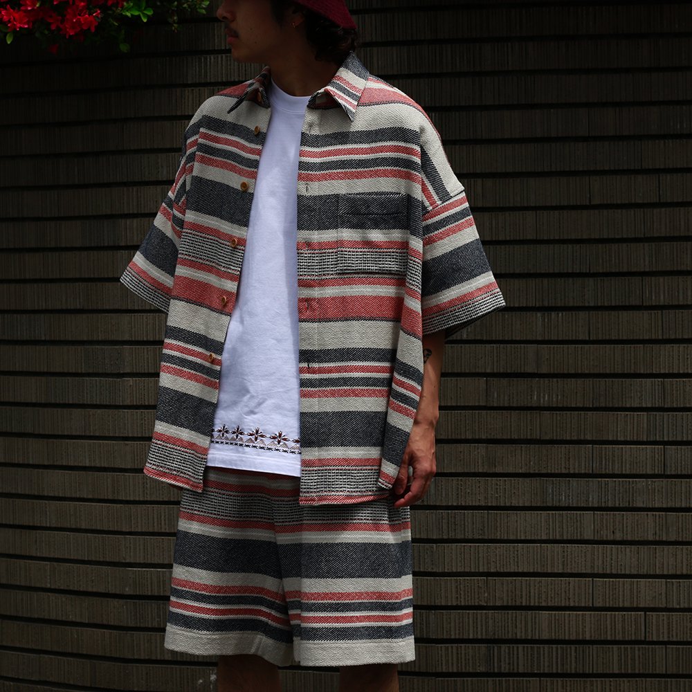 THE NERDYS / Border Pattern Short Pants -MANTECO Fabrics-