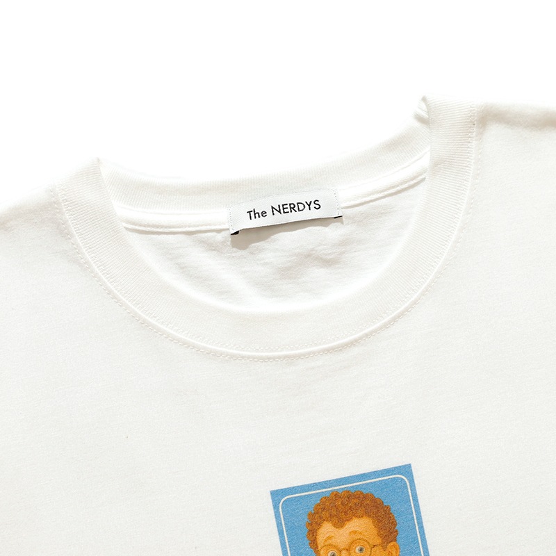 THE NERDYS ワンポイント 白 T The NERDYS / Brigitte Tanaka×The NERDYS PIANISTE T-shirt | THE