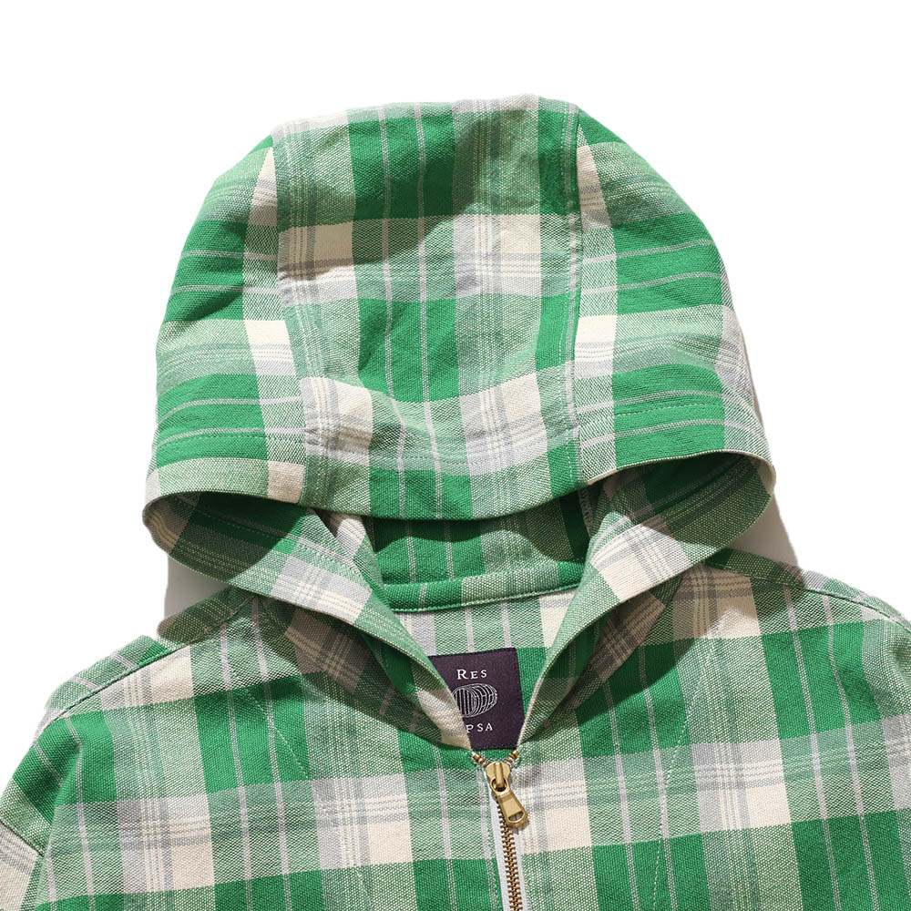 Res Ipsa / Handwoven Plaid Zip Hoodie