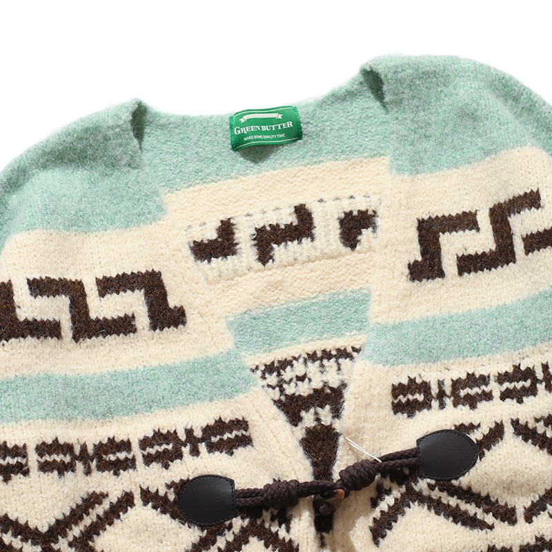 GREEN BUTTER / Alpaca Duffle Cardigan