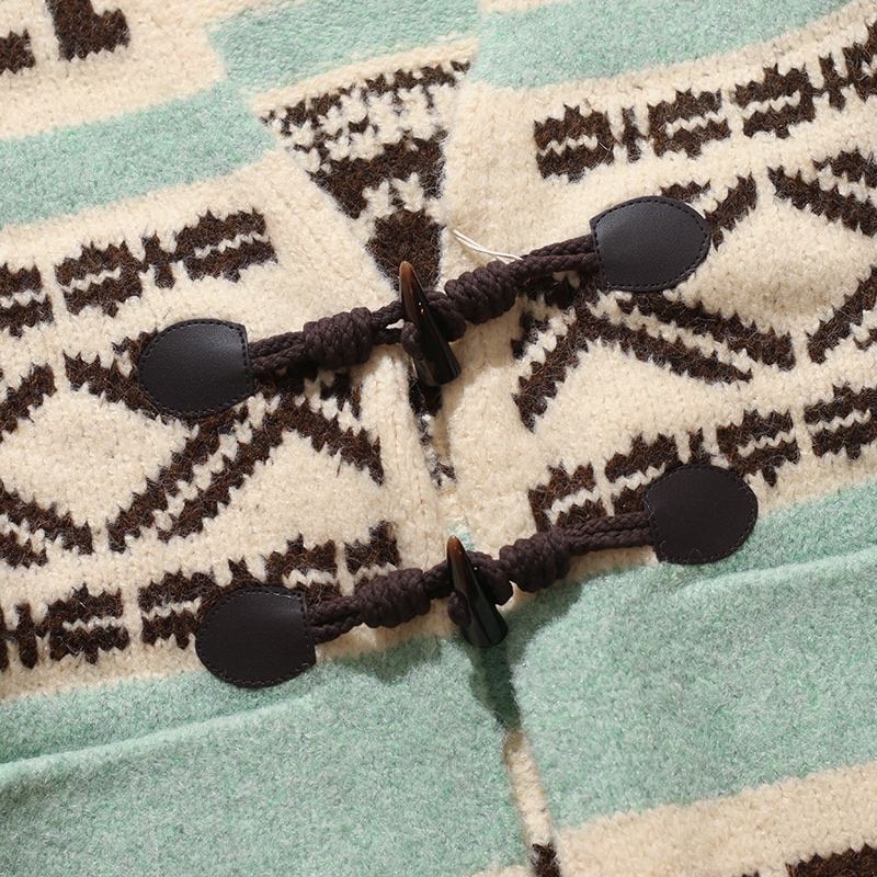 GREEN BUTTER / Alpaca Duffle Cardigan