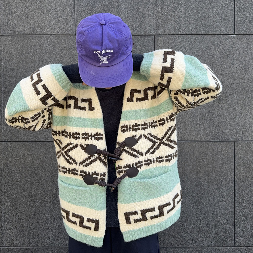 GREEN BUTTER / Alpaca Duffle Cardigan