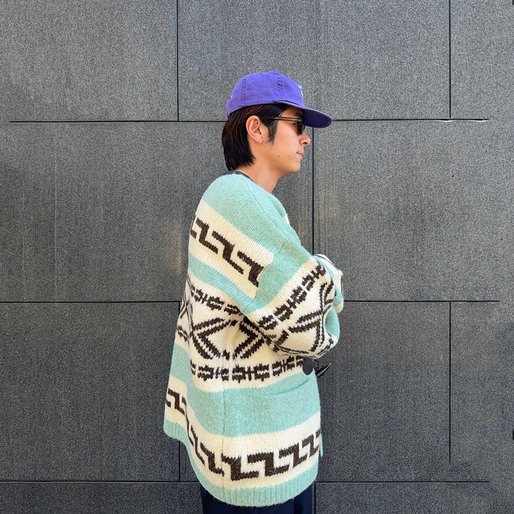 GREEN BUTTER / Alpaca Duffle Cardigan