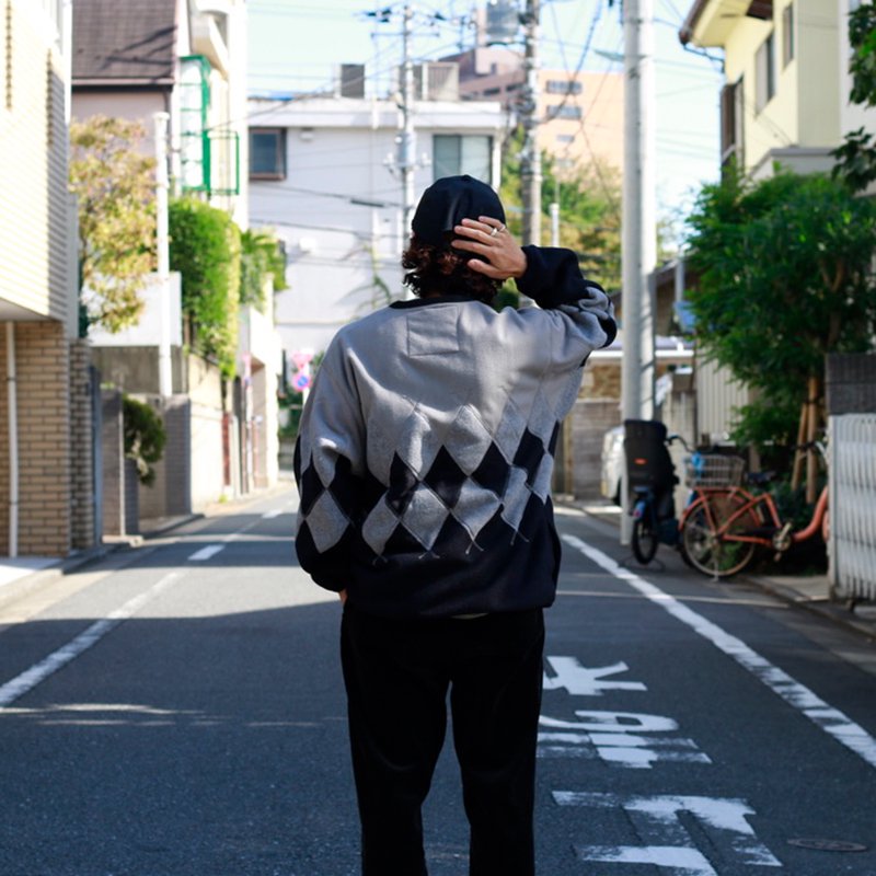 BURLAP OUTFITTER / Argyle Fleece Cardigan