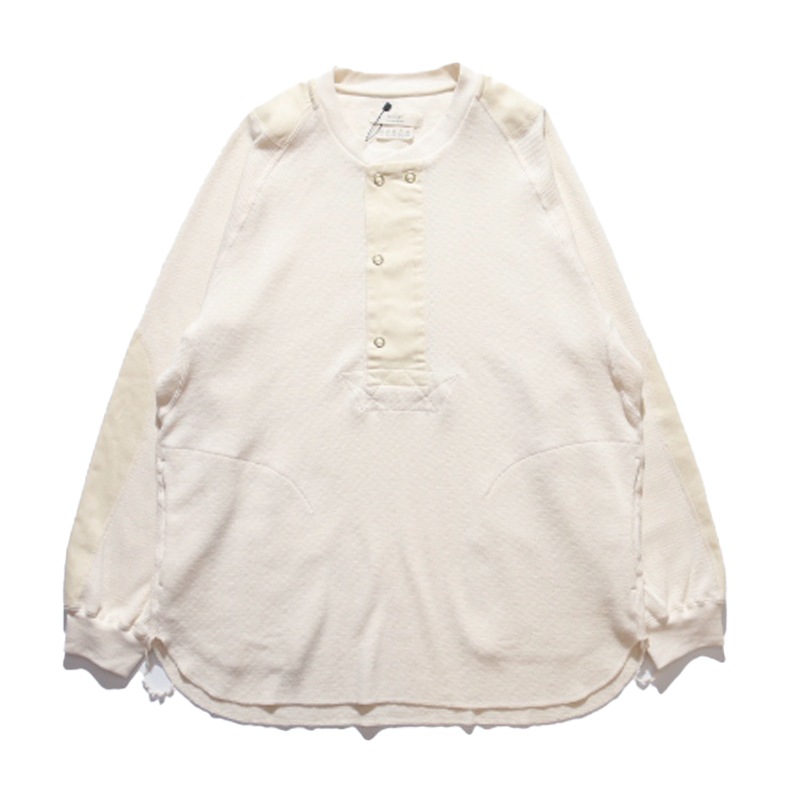 Norbit / Wool cotton waffle Henley neck T-shirts