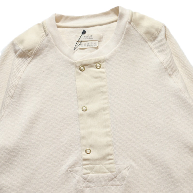 Norbit / Wool cotton waffle Henley neck T-shirts