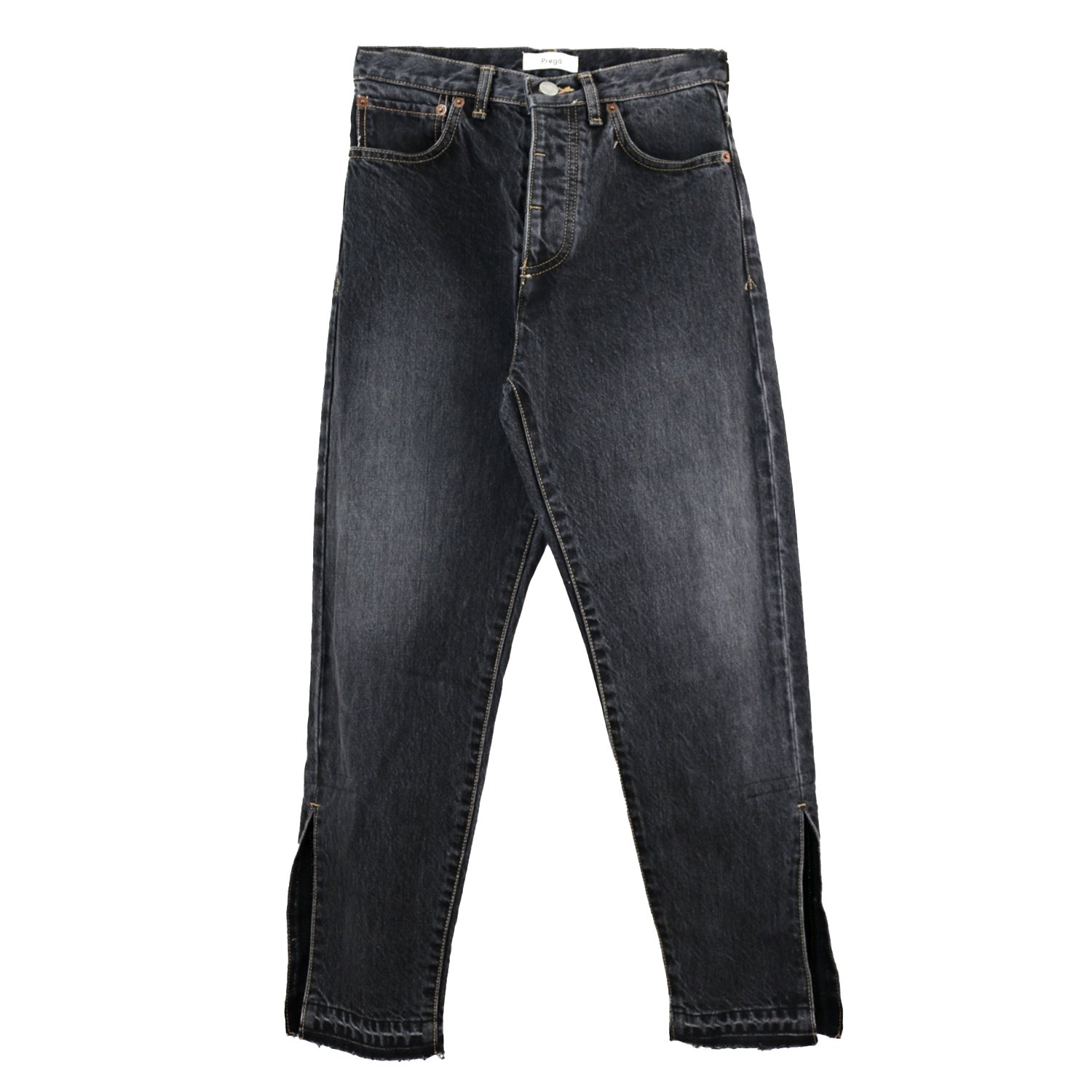 Pregaプレガ / SLIT Fringe denim pants スリットフリンジデニムパンツ