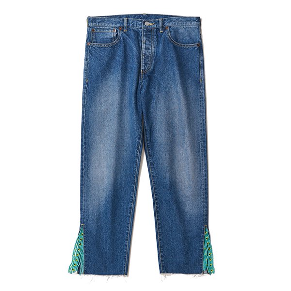 Pregaプレガ / SLIT Fringe denim pants スリットフリンジデニムパンツ