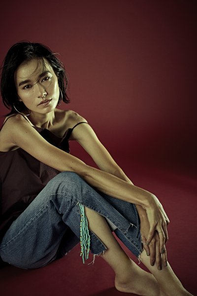 Pregaプレガ / SLIT Fringe denim pants スリットフリンジデニムパンツ