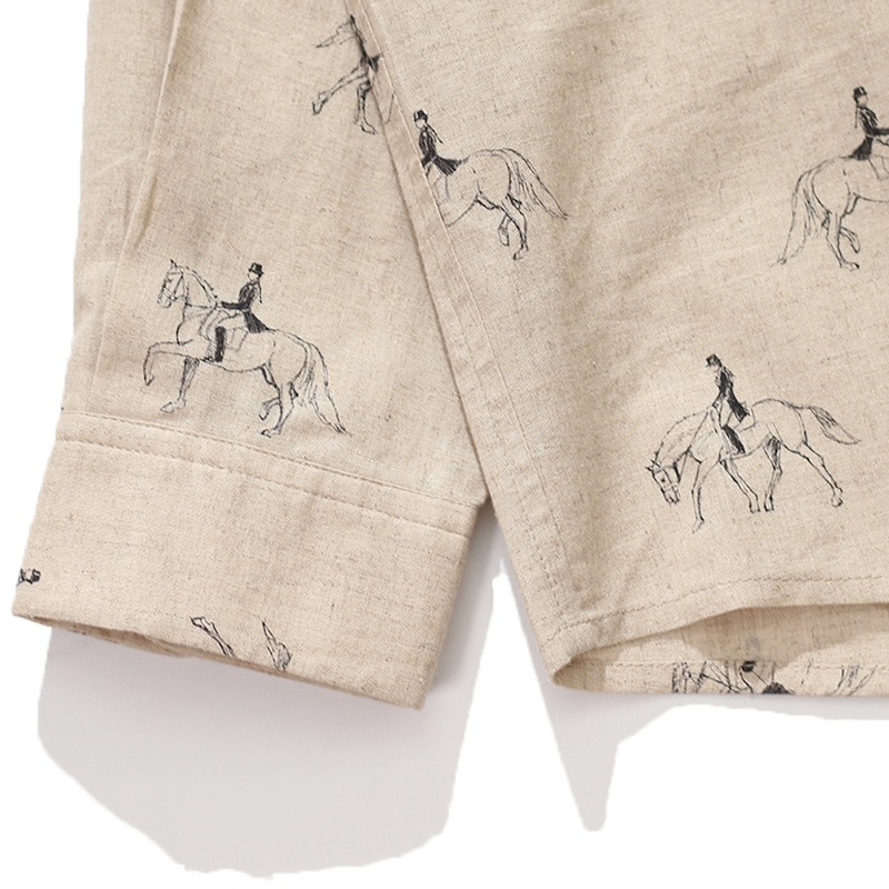 The NERDYS / HORSE PRINTED STUDS DOWN SHIRT