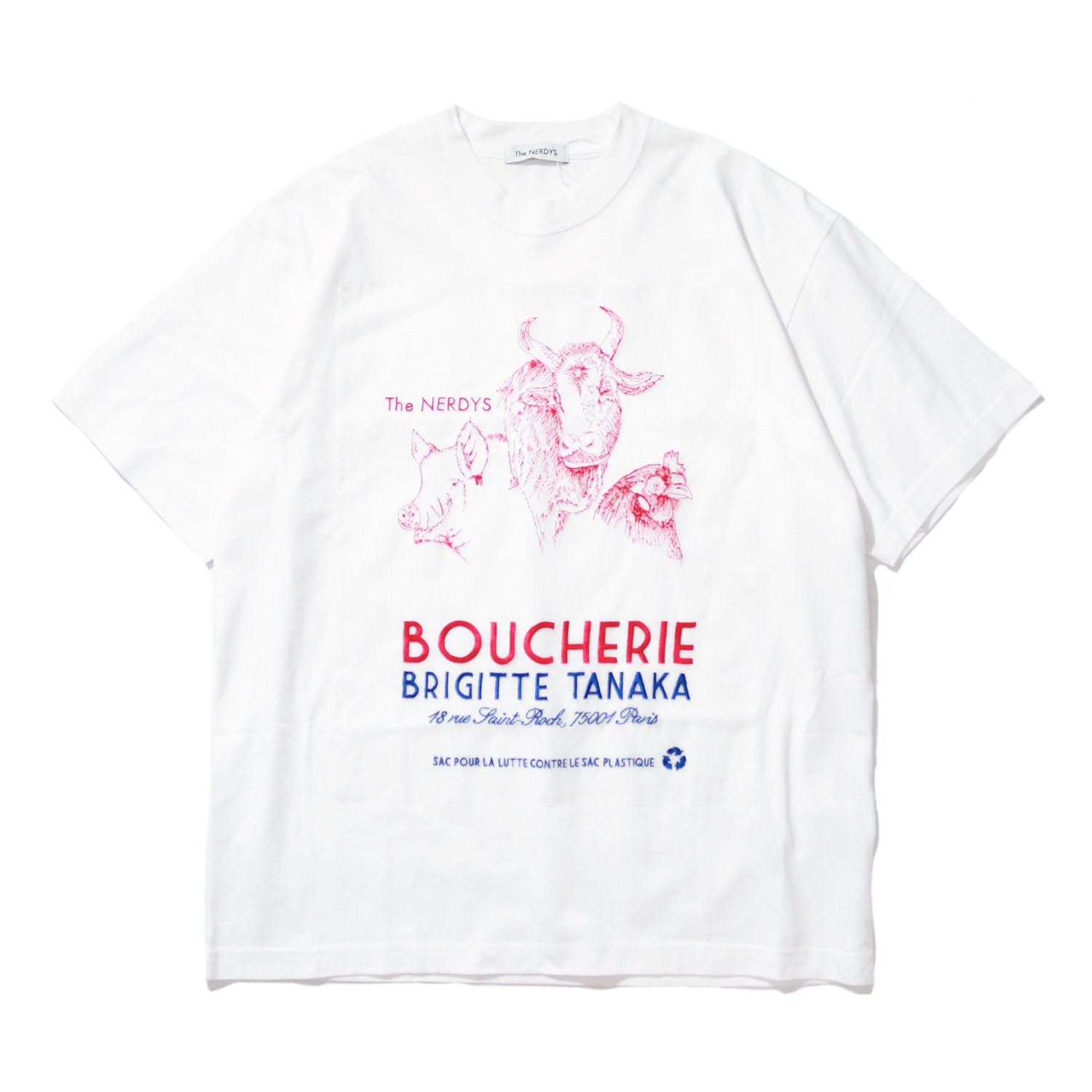 ブリジットタナカBrigitte Tanaka × The NERDYS The NERDYS / Brigitte Tanaka×The NERDYS JARDINERIE T-shirt