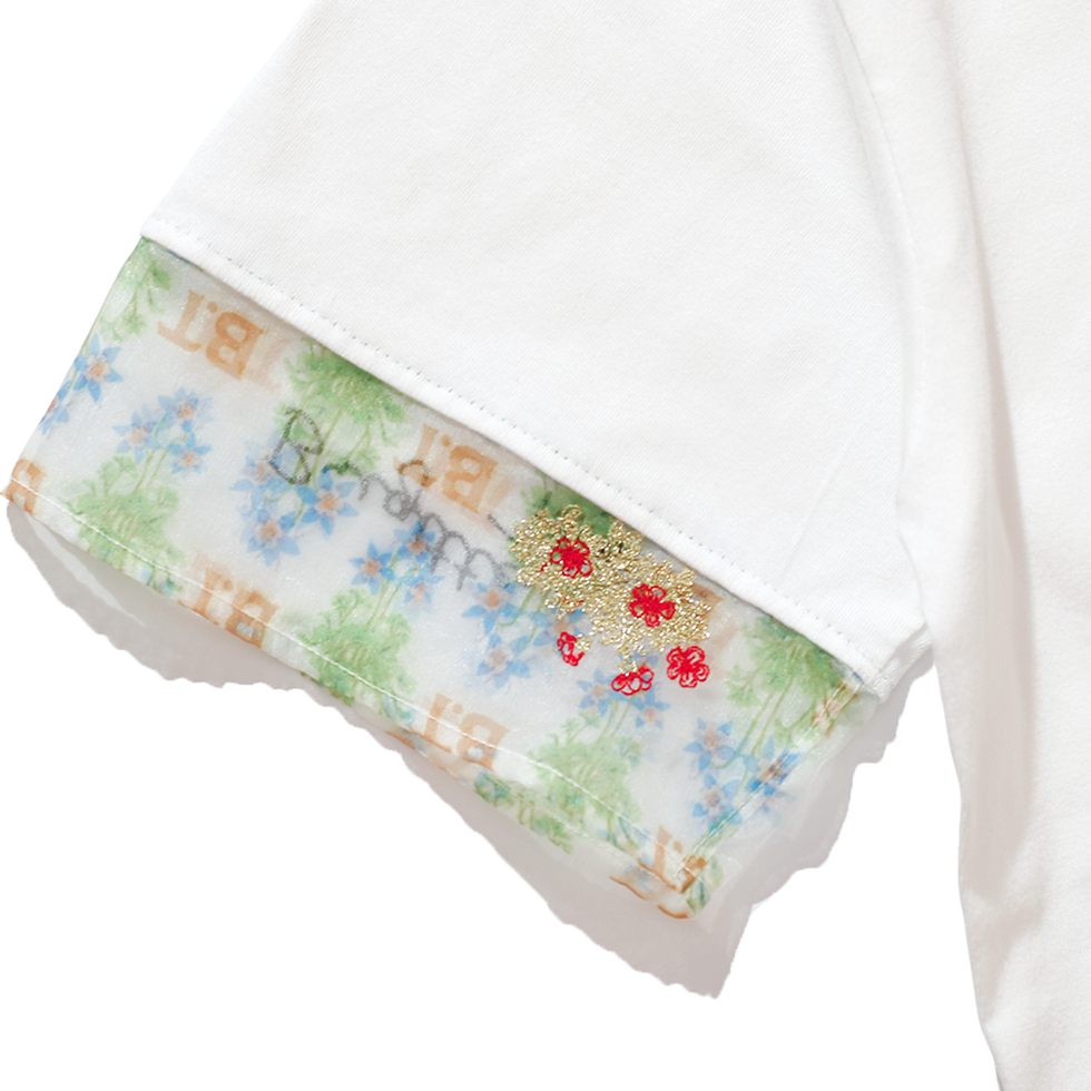 The NERDYS / Brigitte Tanaka×The NERDYS Pattern Sleeve T-shirt