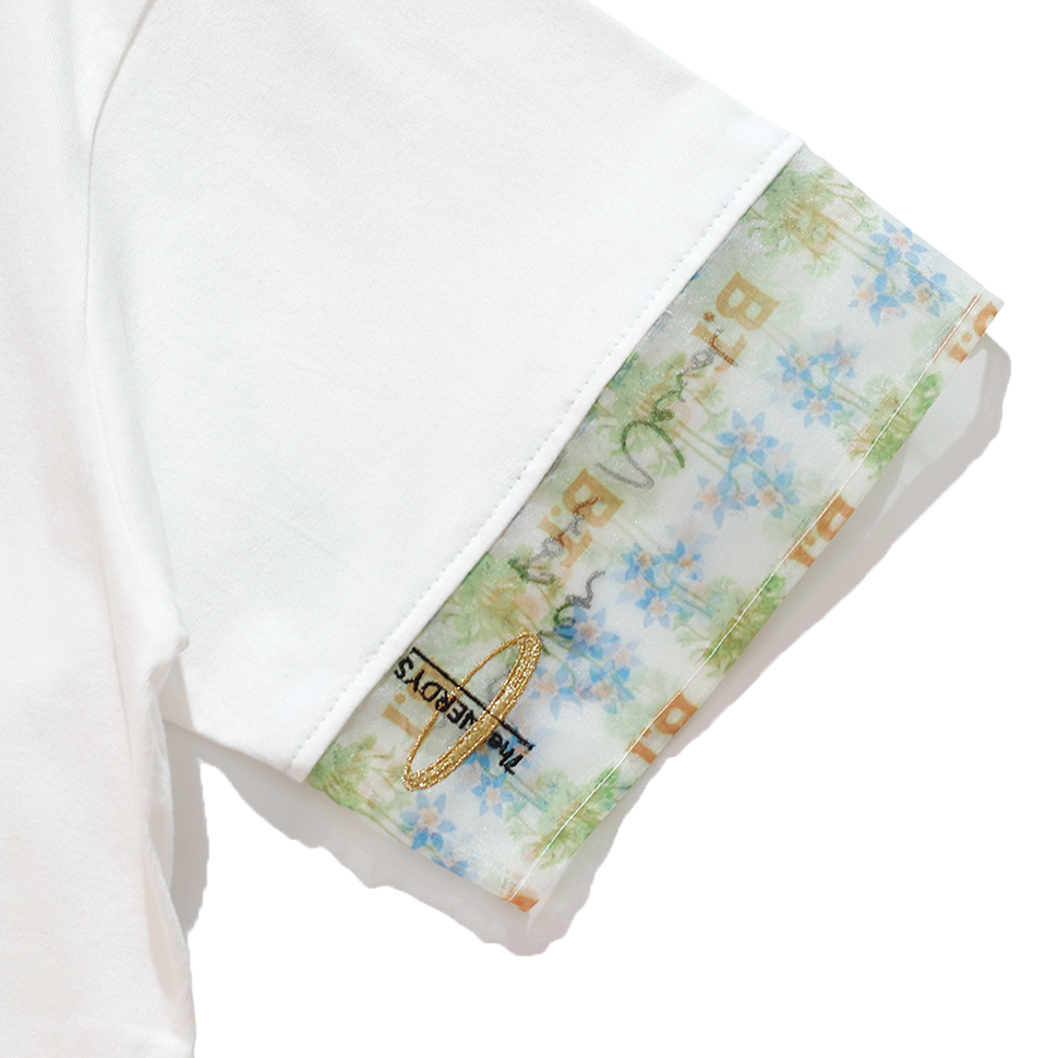 The NERDYS / Brigitte Tanaka×The NERDYS Pattern Sleeve T-shirt