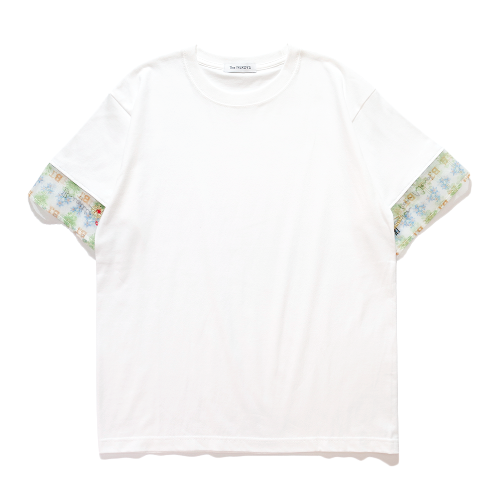 The NERDYS / Brigitte Tanaka×The NERDYS Pattern Sleeve T-shirt