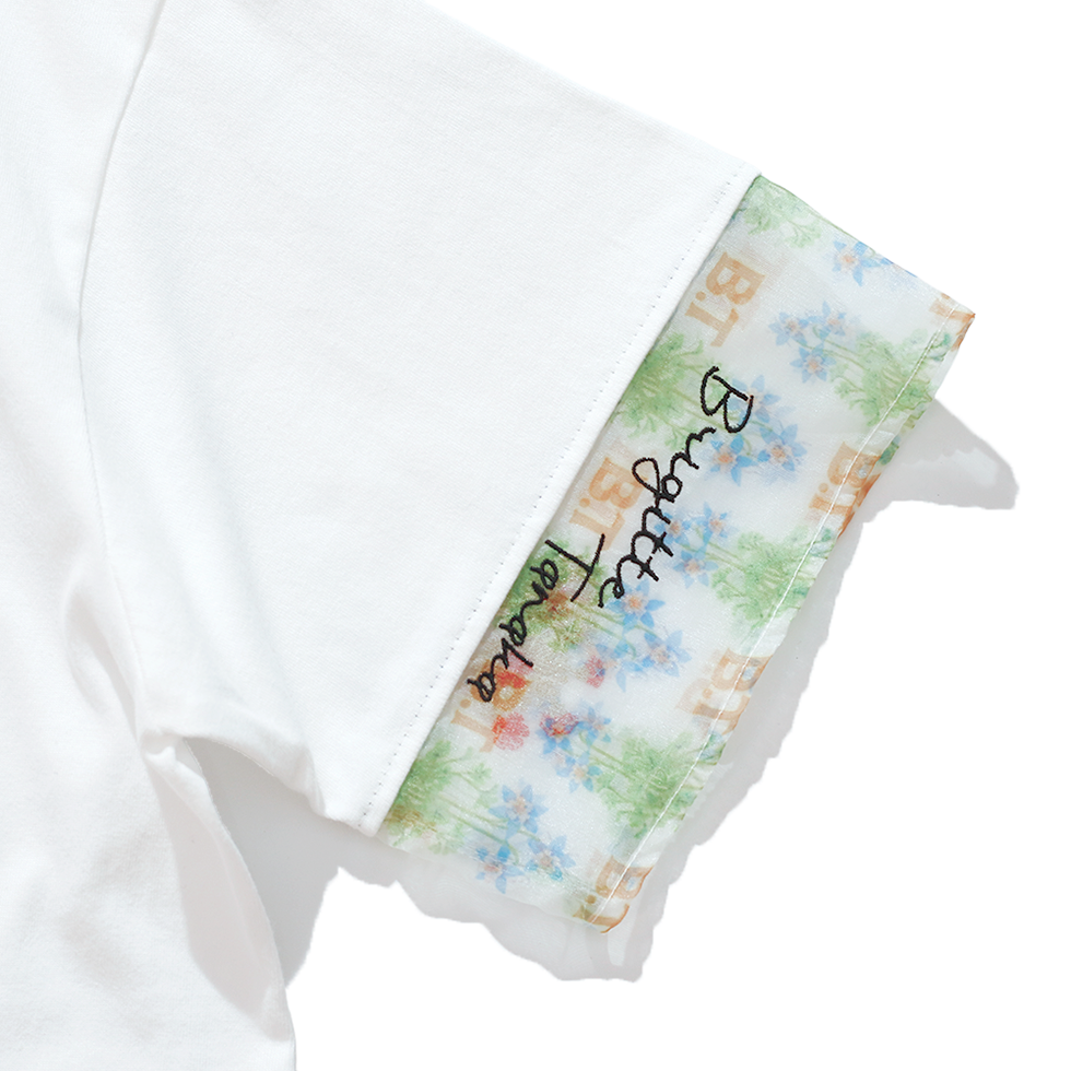 The NERDYS / Brigitte Tanaka×The NERDYS Pattern Sleeve T-shirt