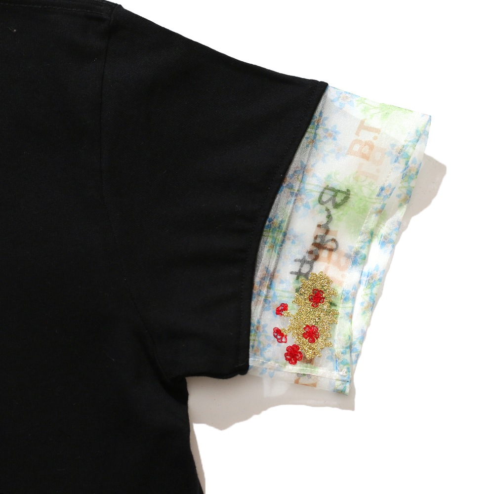 The NERDYS / Brigitte Tanaka×The NERDYS Pattern Sleeve T-shirt