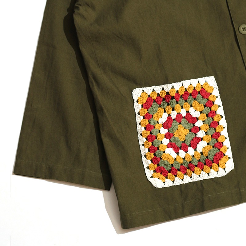 jawandi / KNIT COMBI COVERALL JACKET