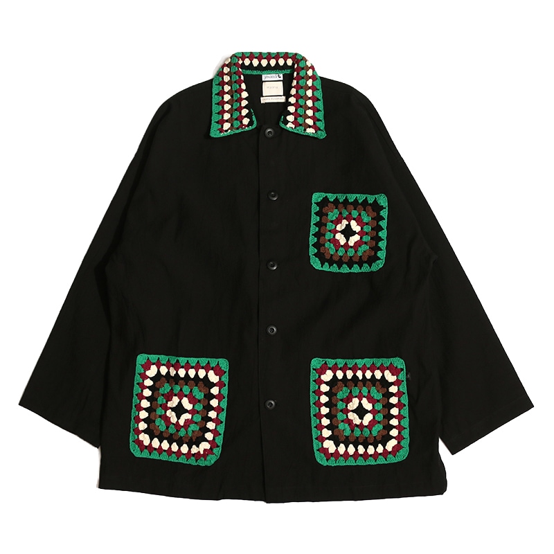 jawandi / KNIT COMBI COVERALL JACKET