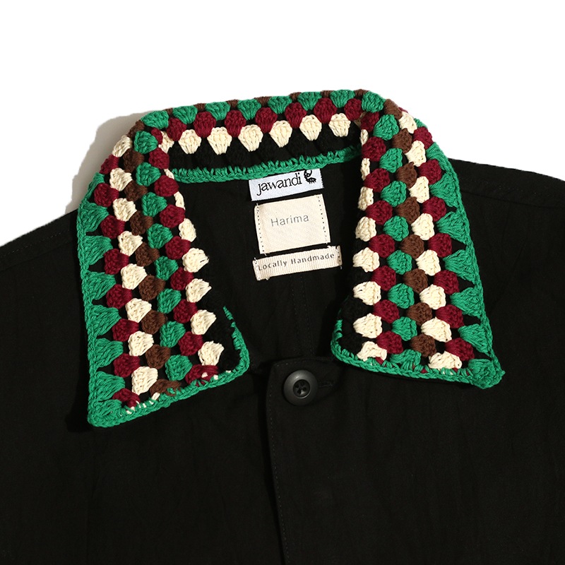 jawandi / KNIT COMBI COVERALL JACKET