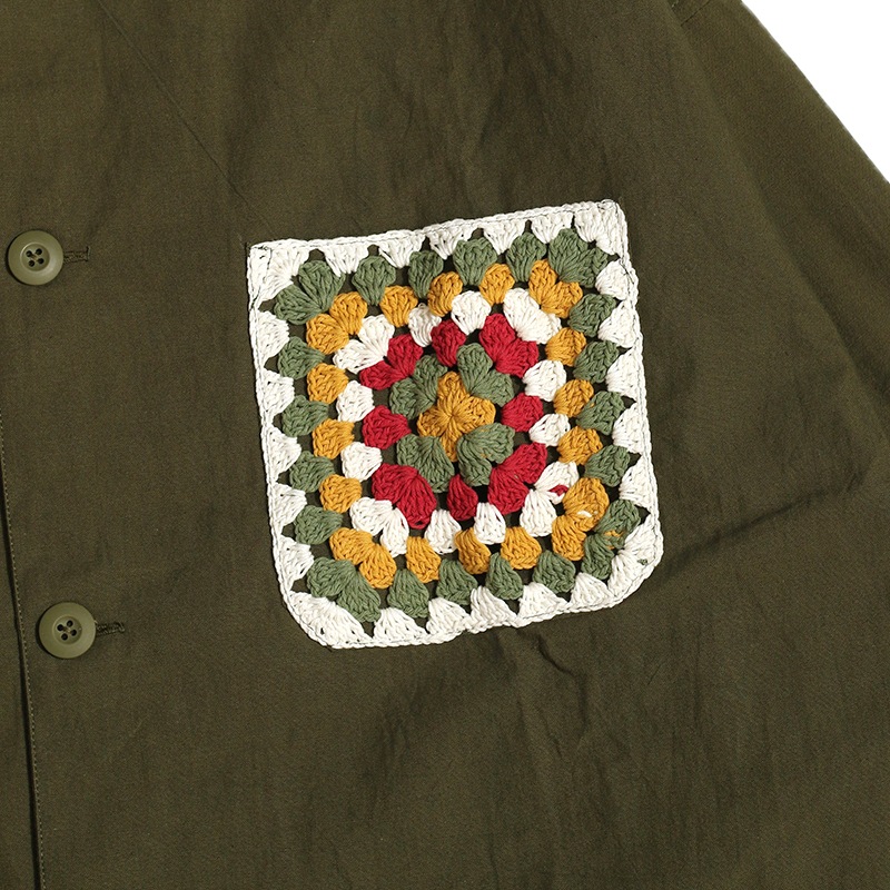 jawandi / KNIT COMBI COVERALL JACKET