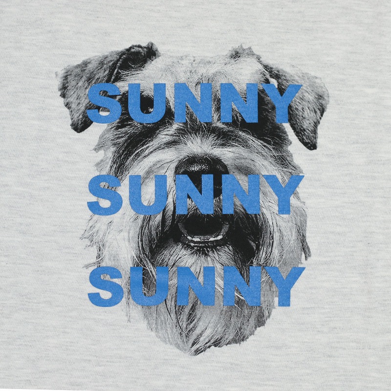 Graphic Tee /  Animal Photo Garment wash T-shirt