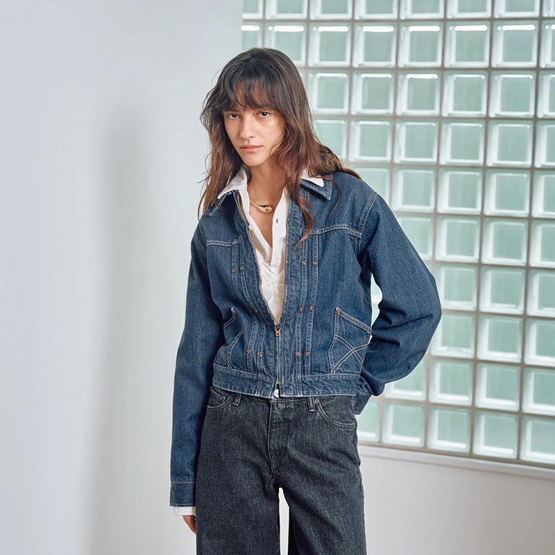 AUTHEN / VINTAGE DENIM RIDING JACKET