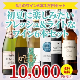 【37％OFF＆送料無料】＞6月におすすめのお得なワインセット＞ワインアドバイザーが選ぶ6本1万円セット