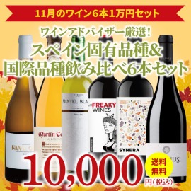 【32％OFF＆送料無料】＞11月におすすめのお得なワインセット＞ワインアドバイザーが選ぶ6本1万円セット