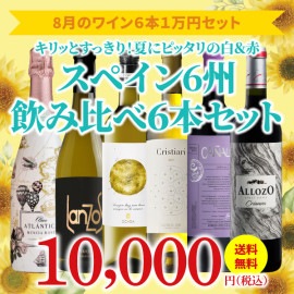 28％OFF＆送料無料】＞8月におすすめのお得なワインセット＞ワインアドバイザーが選ぶ6本1万円セット