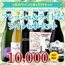 【33％OFF＆送料無料】＞5月におすすめのお得なワインセット＞ワインアドバイザーが選ぶ6本1万円セット