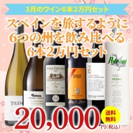 【36％OFF＆送料無料】＞3月におすすめのお得なワインセット＞ワインアドバイザーが選ぶ6本2万円セット