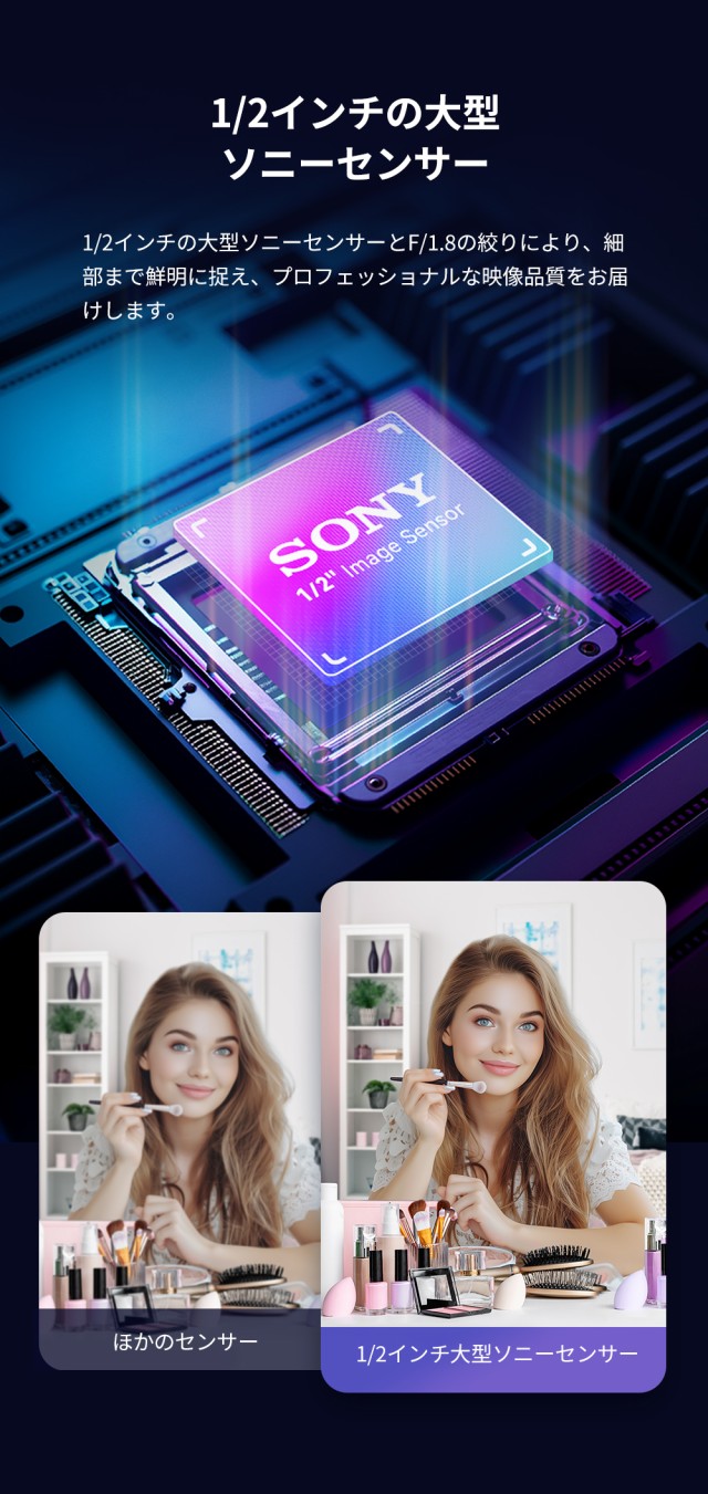 EMEET 4K WEBカメラ S800 高画質 HDR マイク内蔵 UHD 800万画素 60fps オートフォーカス 顔検出AF 自動光補正 ノイズキャンセリングマイク 大型ソニーセンサー 最大73度 広角 PCカメラ 会議用 2年保証