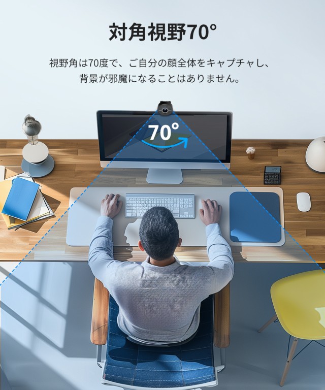 EMEET 4K Webカメラ C950 4K マイク内蔵 ノイズキャンセリング オートフォーカス マイク内蔵 スタンド アーム 70度広角 自撮り プライバシーカバー PCカメラ ビデオ会議 ZOOM Skype 2年保証