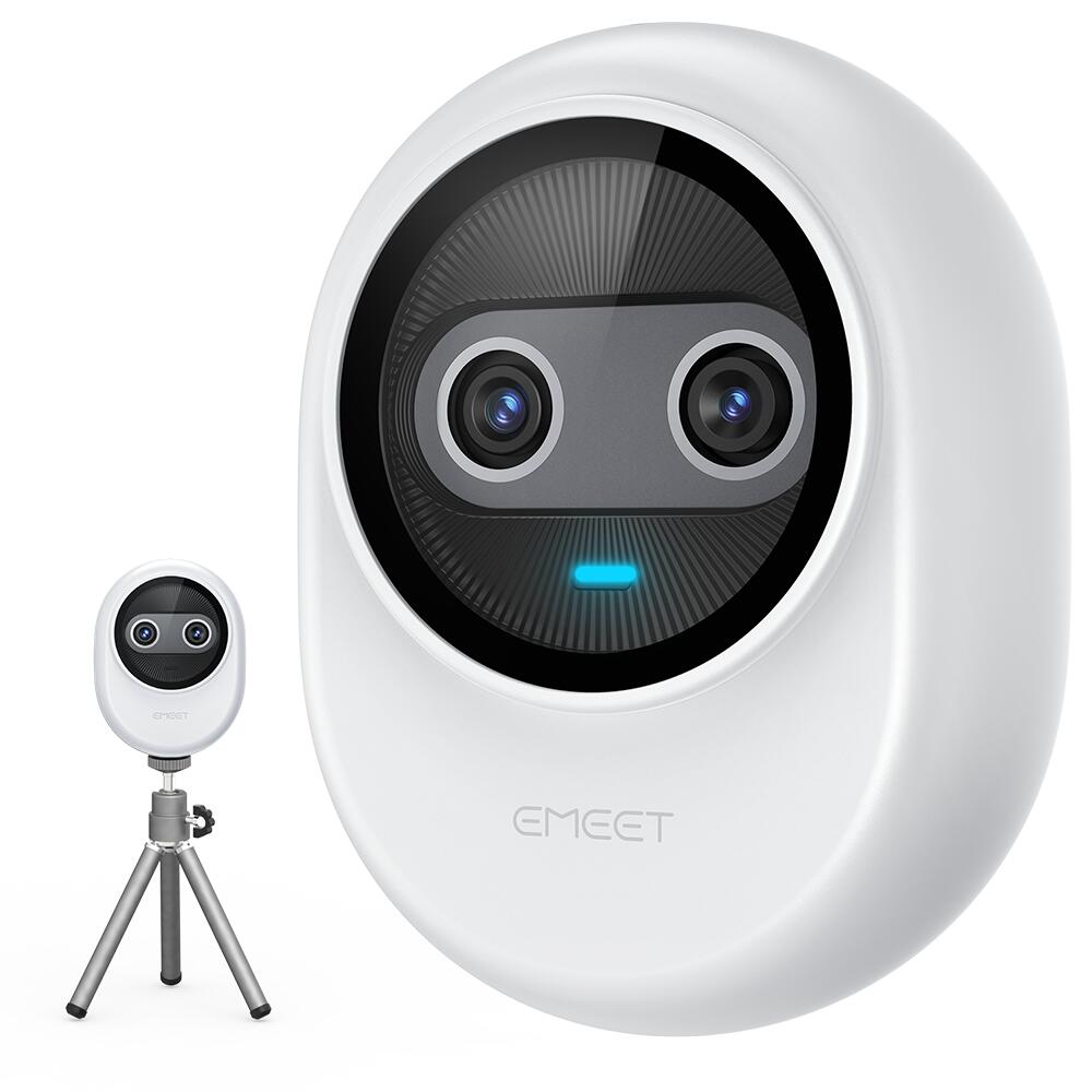 EMEET Piko 4K Webカメラ デュアルカメラ搭載 ウェブカメラ AI オートフォーカス 三つ ノイズキャンセリング マイク 3種類の集音モード 配信用カメラ 三脚付き ストリーミング ゲーム実況 2年保証