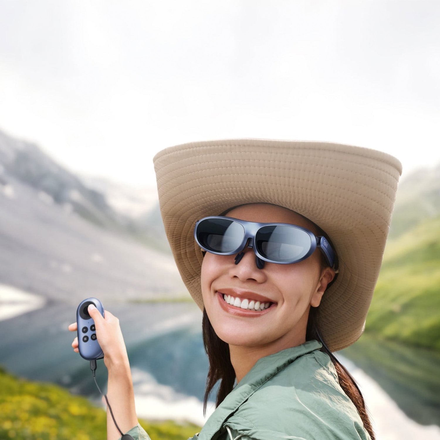 Rokid AR Joy Pack スマートグラス 拡張現実 ウェアラブル ヘッドセット ビデオ ディスプレイ用、近視に優しいポータブル 1080P スクリーン Android/iOS/PC/タブレット/ゲーム コンソールで視聴