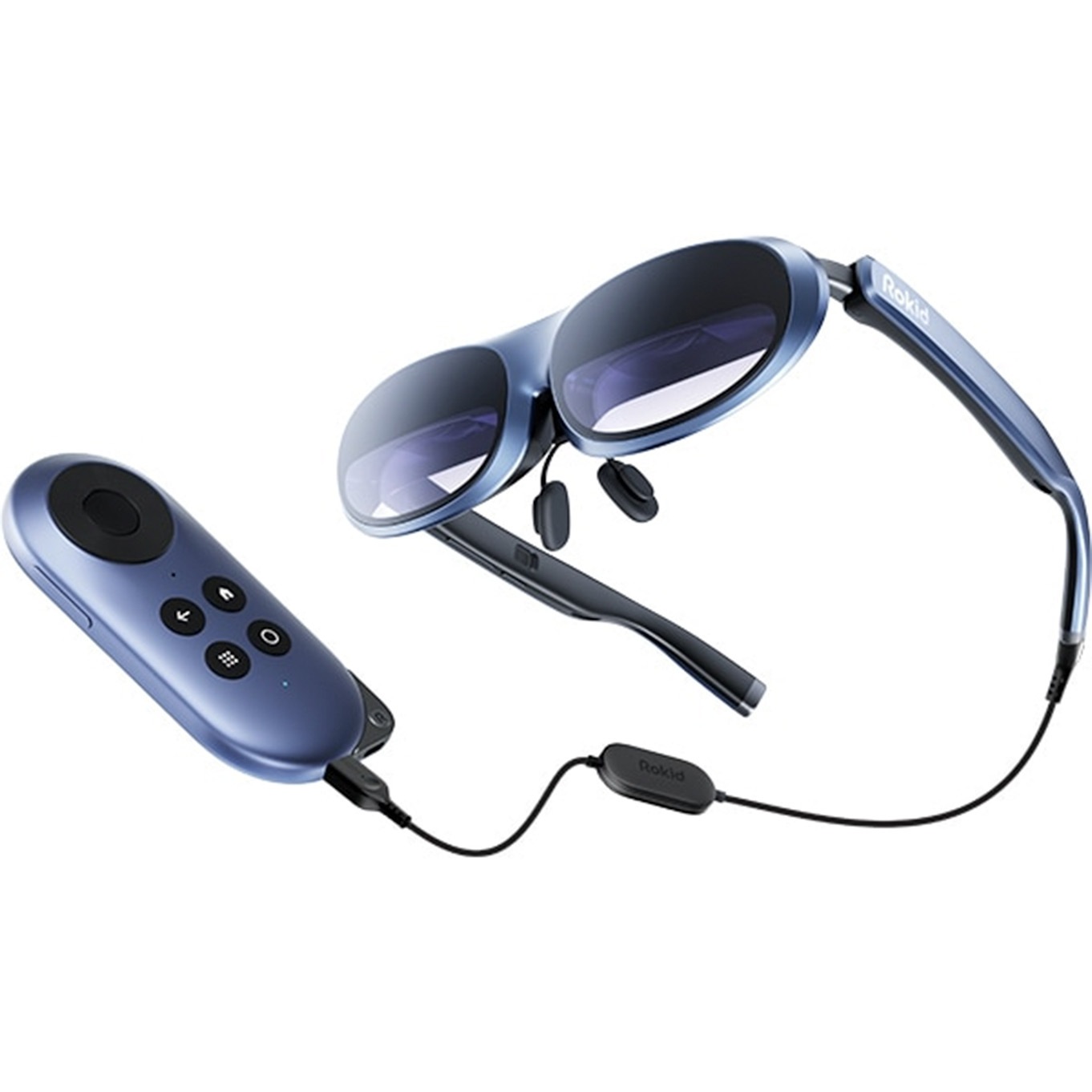 Rokid AR Joy Pack スマートグラス 拡張現実 ウェアラブル ヘッドセット ビデオ ディスプレイ用、近視に優しいポータブル 1080P スクリーン Android/iOS/PC/タブレット/ゲーム コンソールで視聴