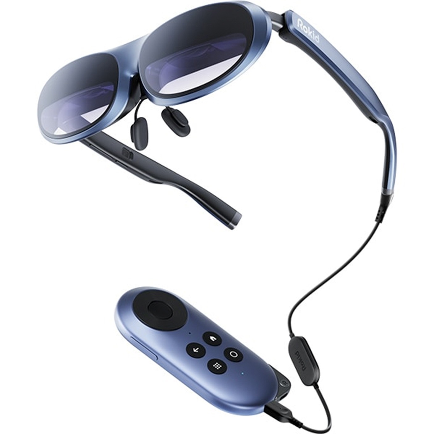 Rokid AR Joy Pack スマートグラス 拡張現実 ウェアラブル ヘッドセット ビデオ ディスプレイ用、近視に優しいポータブル 1080P スクリーン Android/iOS/PC/タブレット/ゲーム コンソールで視聴