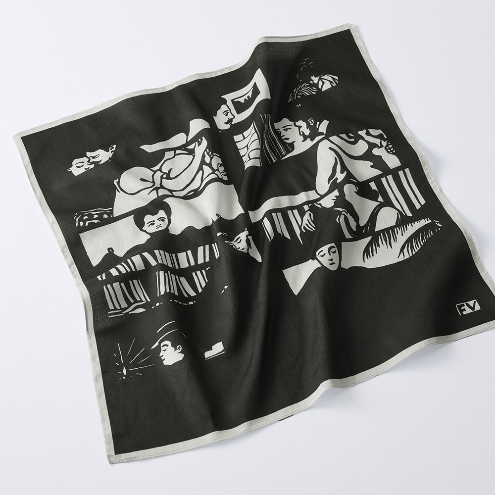 ヴァロットン　大判はんかち