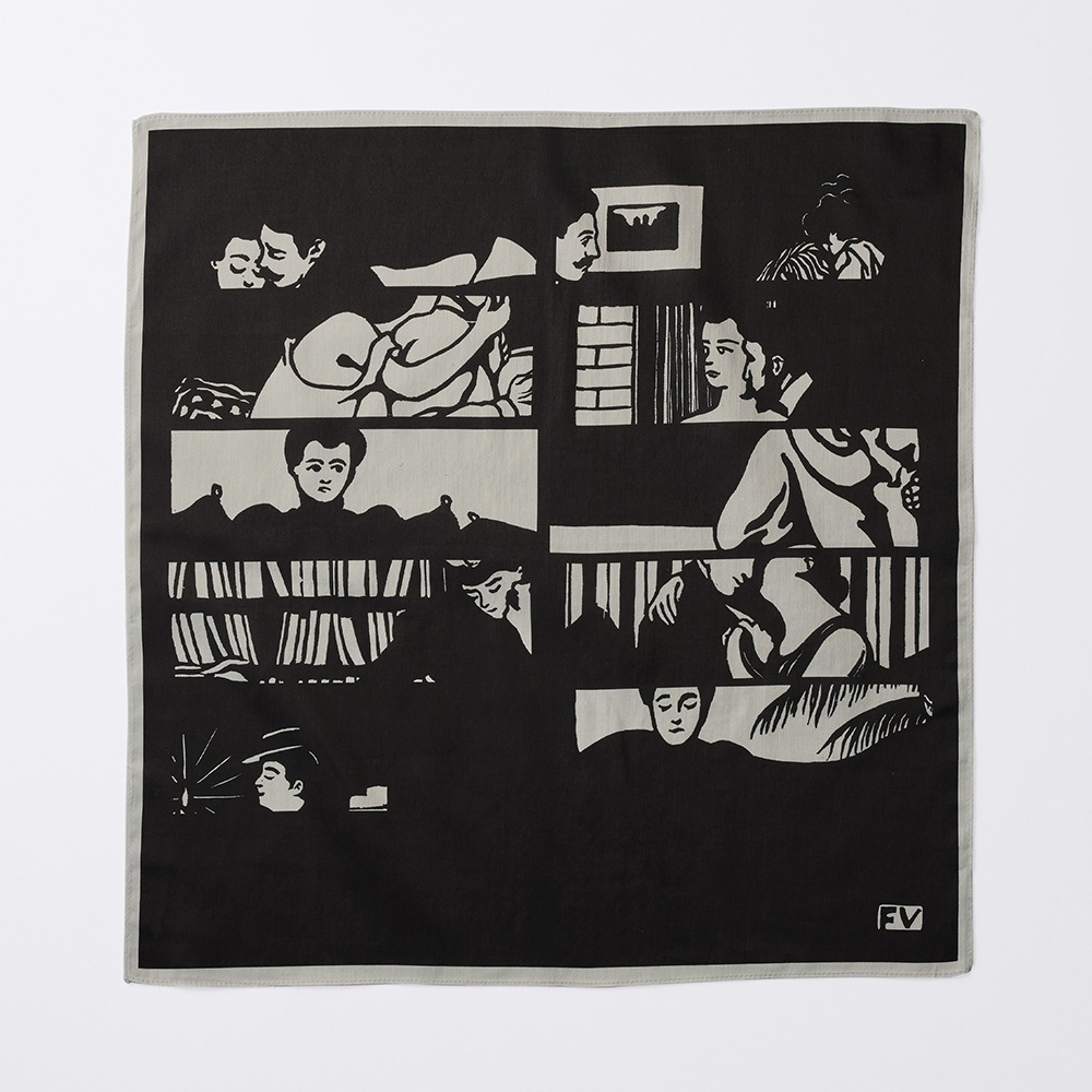 ヴァロットン　大判はんかち