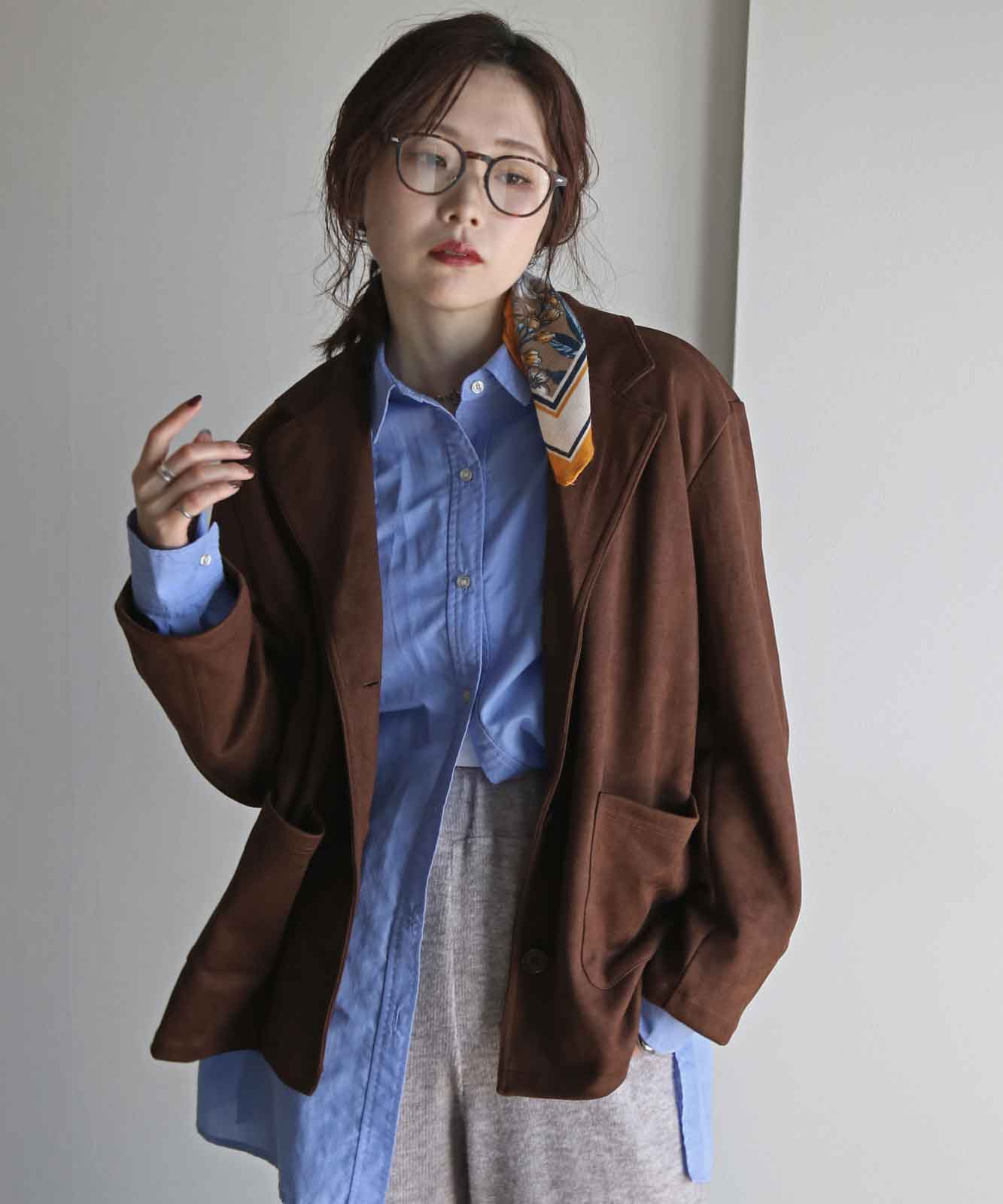 カットスエードテーラードジャケット | OUTER | Studio Apartment