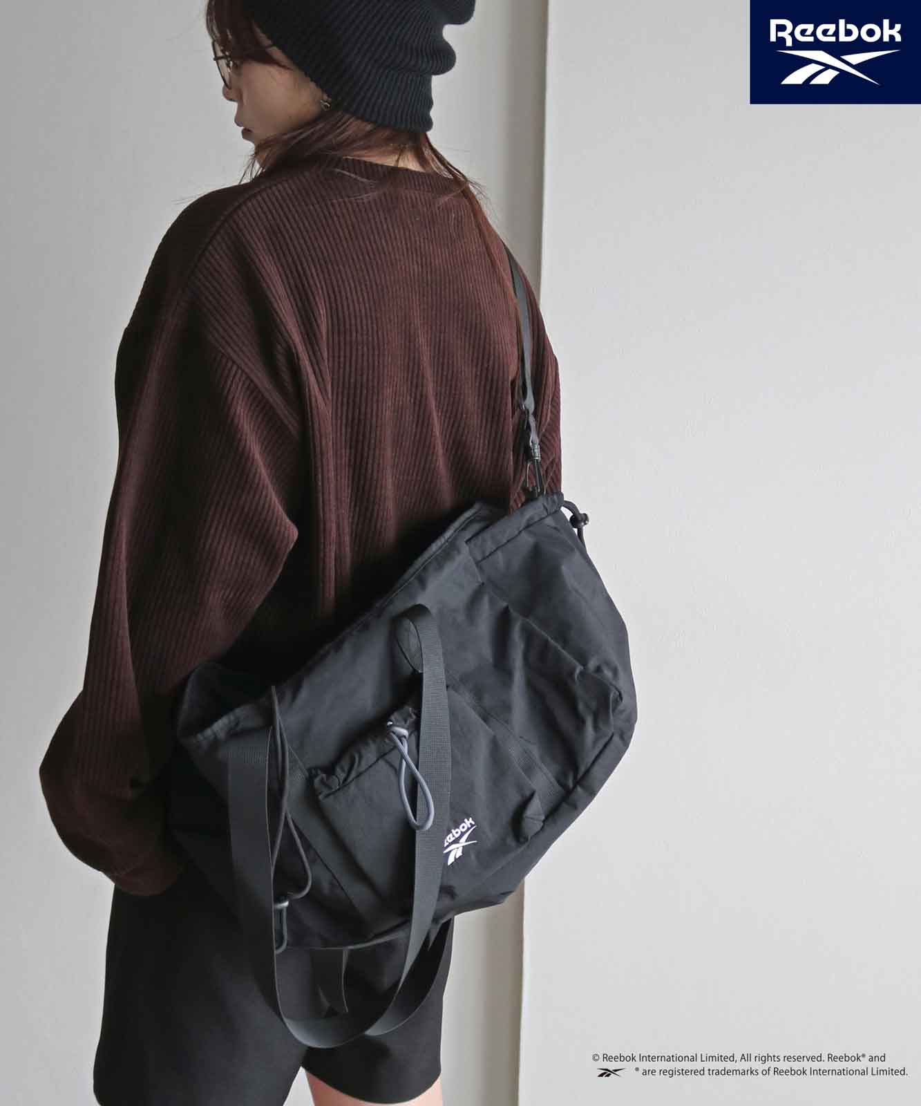Reebok/リーボック】 ドローストリング2WAYナイロンショルダーBAG