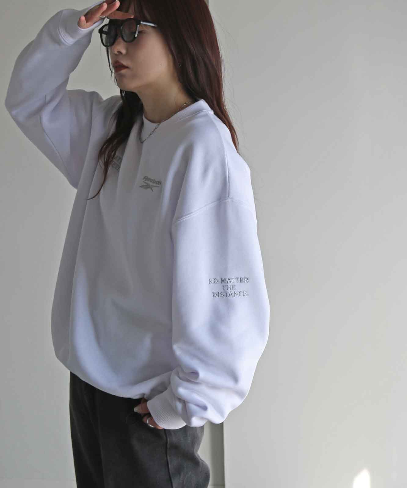 30%OFF】【Reebok/リーボック】 別注 3ポイント刺繍裾ドロストクルー