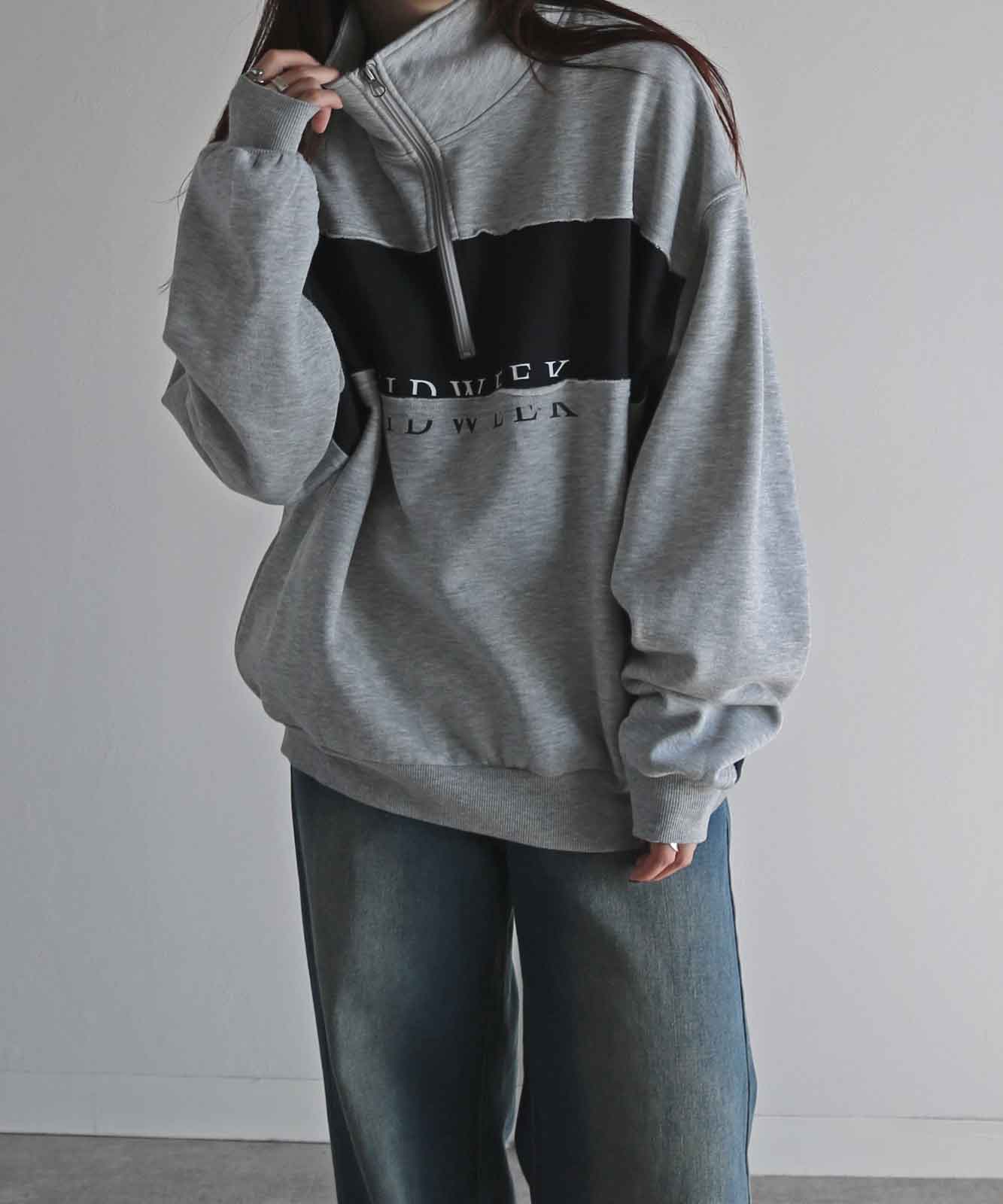 50%OFF】COURO 切替ハーフジップスウェット | TOPS | Studio Apartment