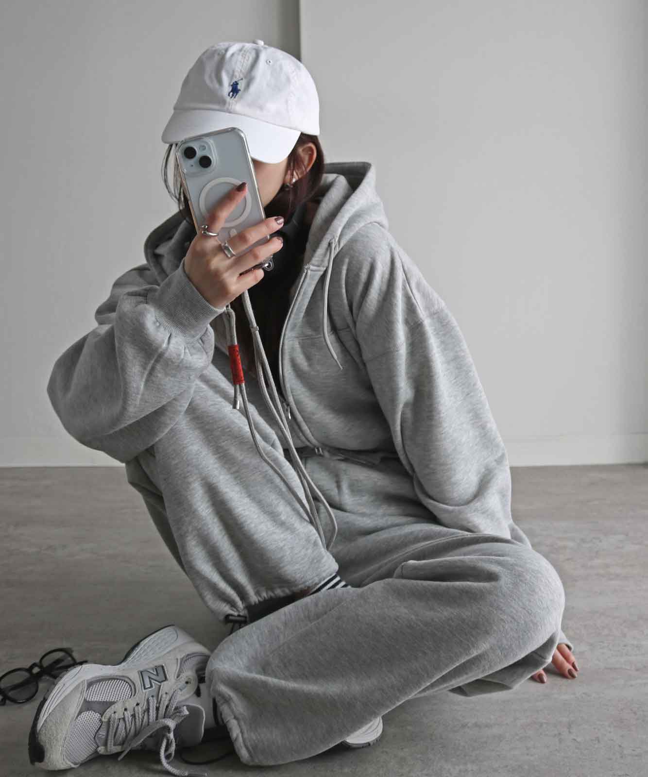 美品　STUDIOR330 ローラ　スウェットセットアップ　1番人気Gray 美品 STUDIOR330 ローラ スウェットセットアップ 1番人気Gray 美