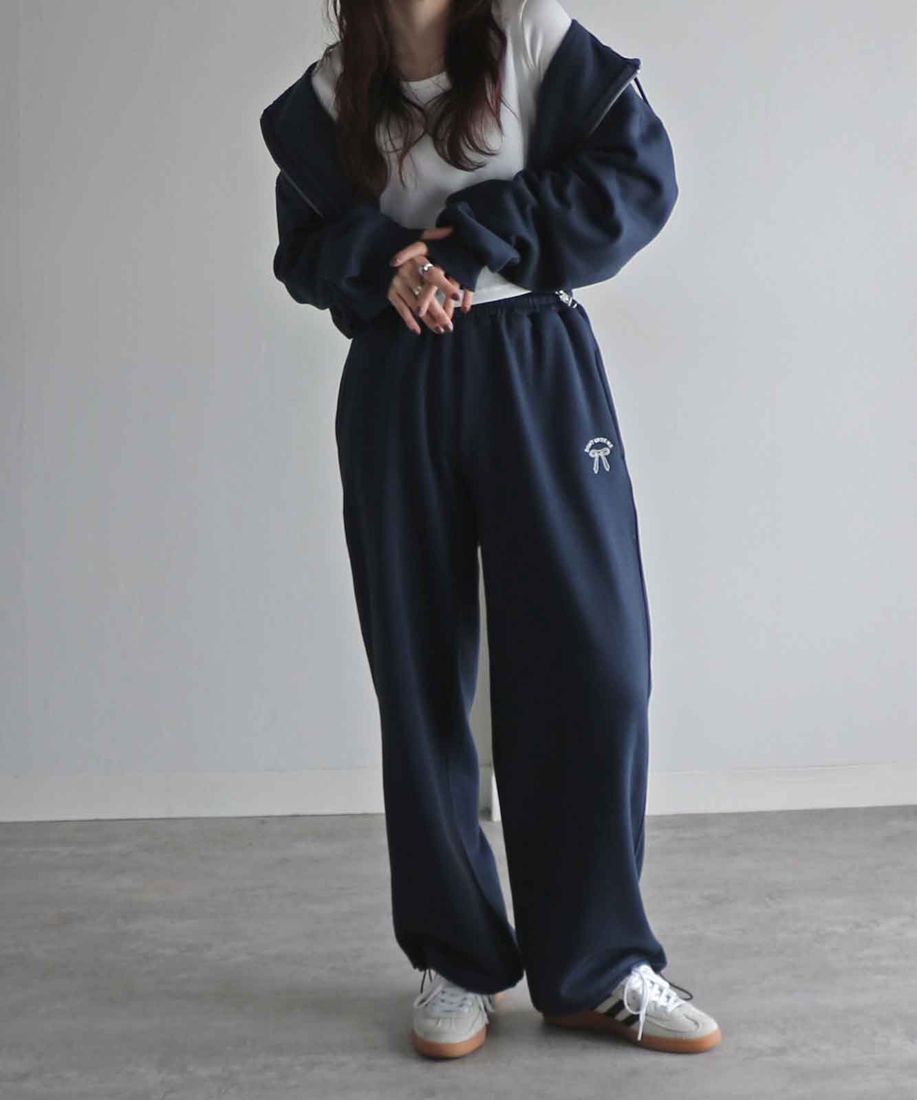 美品　STUDIOR330 ローラ　スウェットセットアップ　1番人気Gray トレーナー スウェット スウェットセットアップ レディース