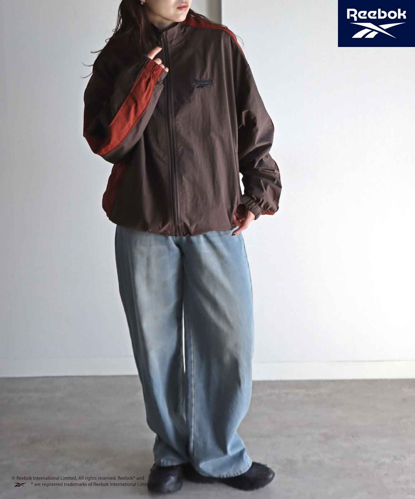 新色追加【10%OFF】【Reebok/リーボック】 別注スモールベクター刺繍裾