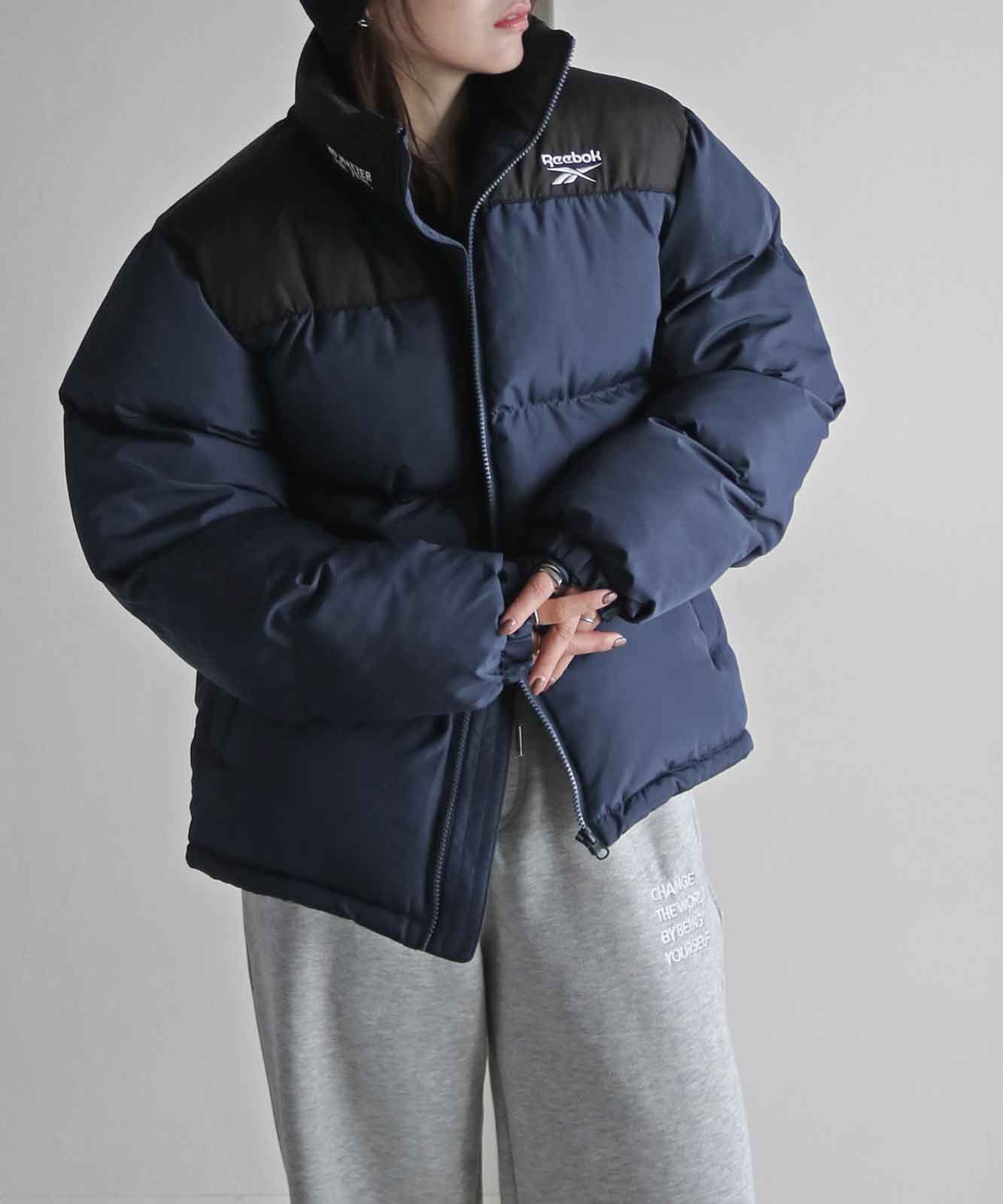 50%OFF】【Reebok/リーボック】 別注 スモールベクター刺繍裾ドロスト