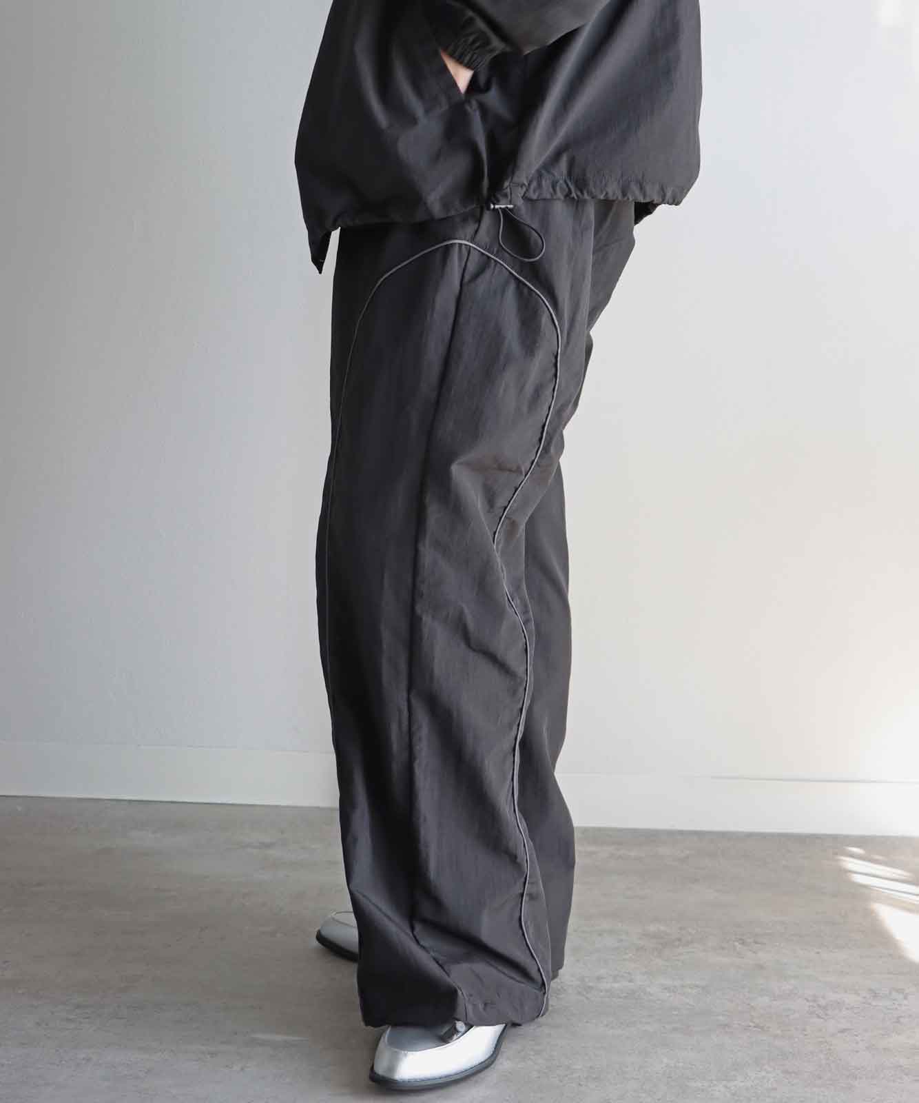 1998AW PLUS InsideOutside Nylon P-Cort美品 30%OFF】COURO パイピングサイドラインナイロンパンツ | BOTTOMS