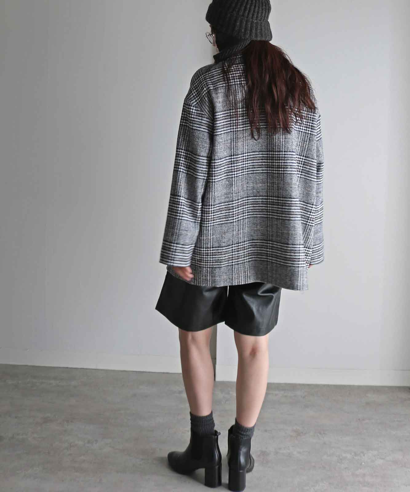 ウール混チェックダブルテーラードジャケット | OUTER | Studio Apartment