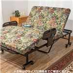 電動ベッド 折りたたみベッド 〔硬質 シングル 花柄〕 組立簡単 組立品|サイズを選ぶ|ベッド・寝具